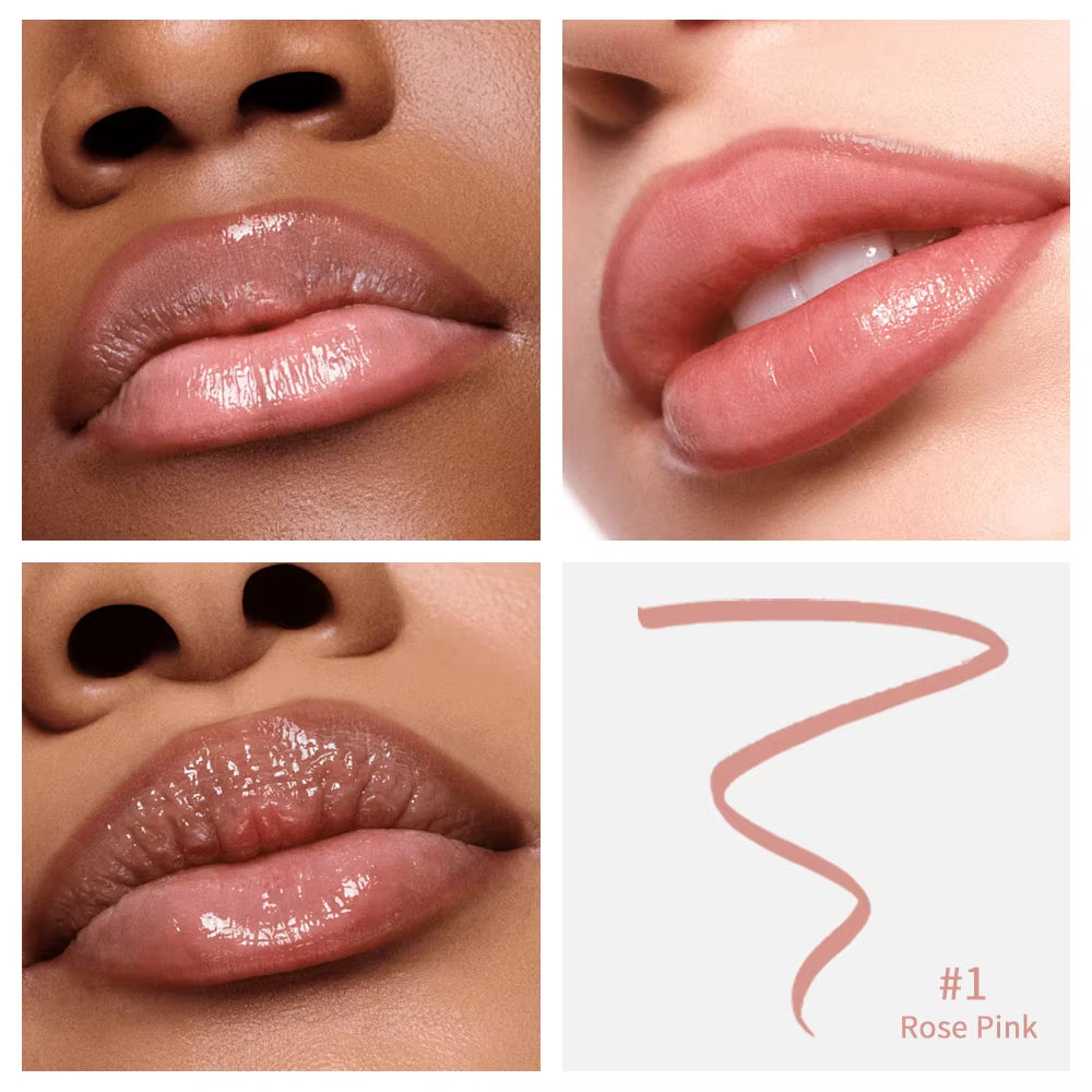 Waterproof Lip Liner Peel off Tattoo Lipgloss Waterproof Long Lasting Matte Lip Tint Brown Contour Tear-Off Lips Stain Cosmetic